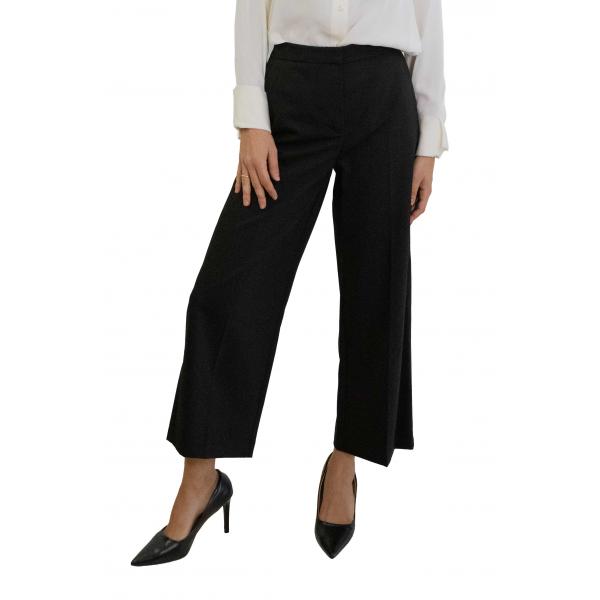 Pantaloni palazzo a vita alta con piega frontale Imperial